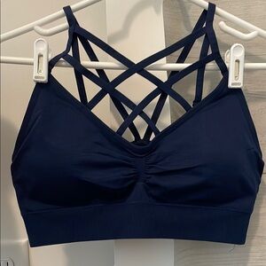 Zenana Outfiters (1) Navy Blue and (2) Gray Strappy Women's Bralettes- BRAND NEW